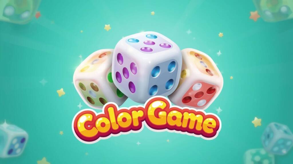 Digital version of the classic Filipino perya color game with neon dice and payout table.