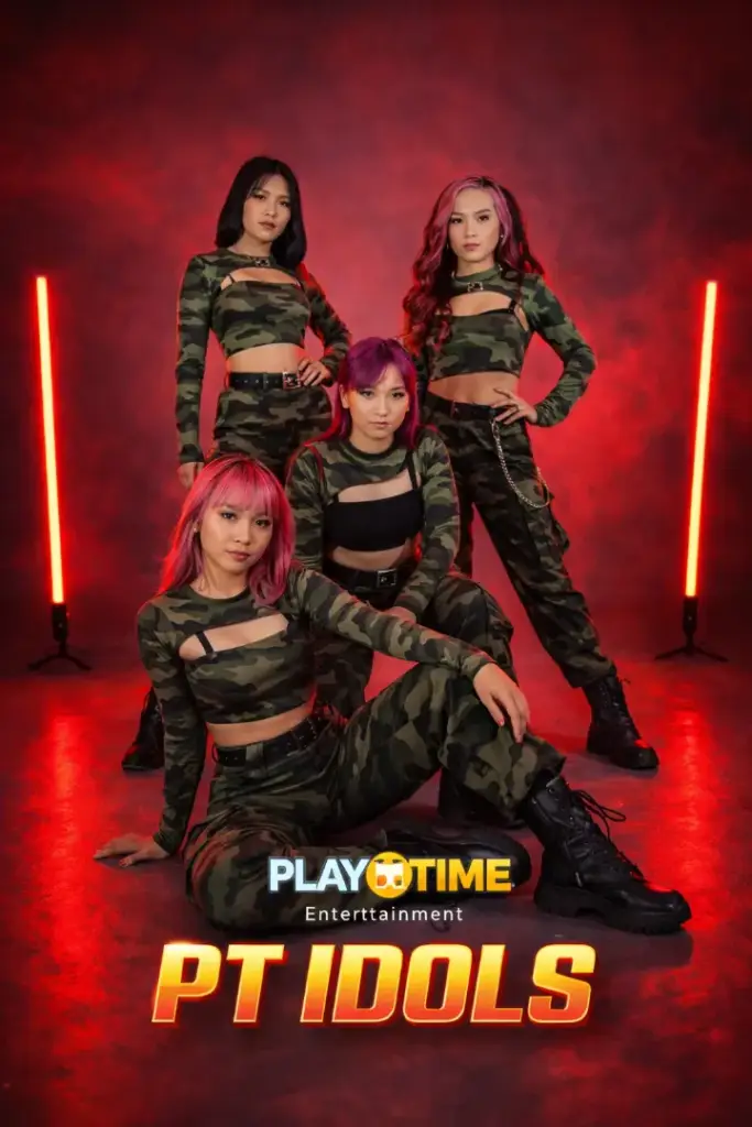 PT IDOLS female performers highlighting PlayTime Entertainment’s creative direction