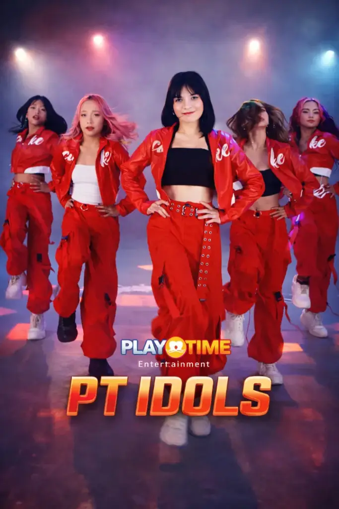 PT IDOLS dance group showcasing bold performance energy under PlayTime Entertainment