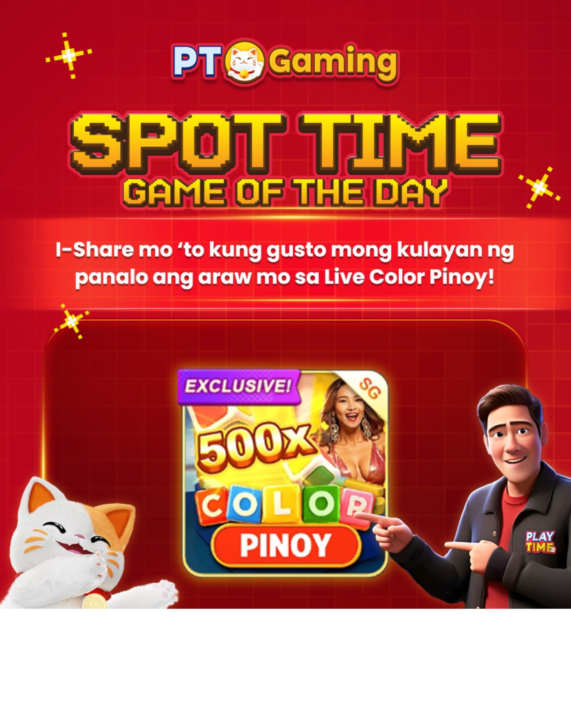 Playtime Gaming Spot Time Game of the Day! 500x Pinoy color game